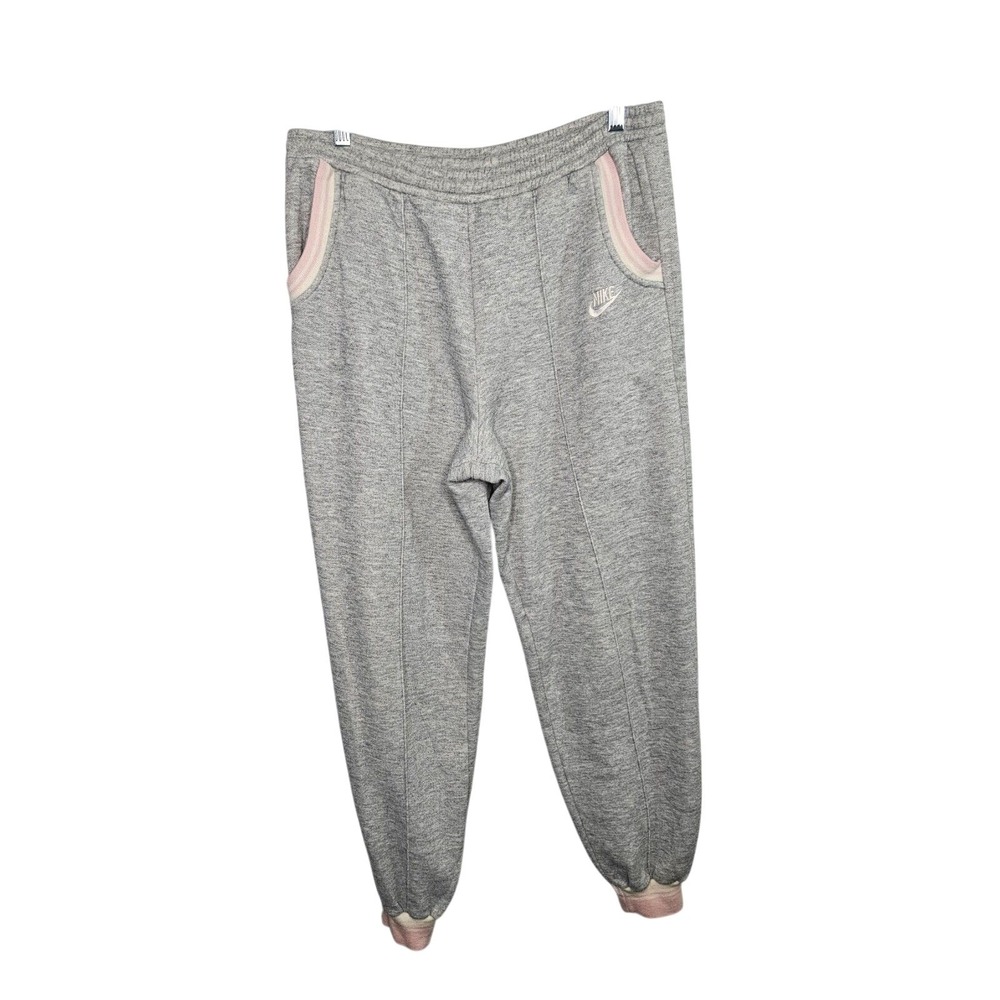 VTG 80s Nike Womens Sweatpants Medium Gray Pink Jogger Blue‎ Tag Elastic Waist